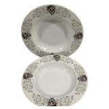 2 Fiesta Skull Pasta Bowls 12"