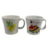 2 Fiesta Mugs 4"