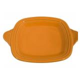 Fiesta Tangerine Square Handled Tray 13.25 x 11