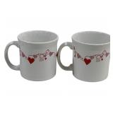 2 Fiesta Valentine Mugs 4"