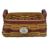 Longaberger 2002 Treats Basket with Box 4x6.5x4