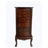 Carved Jewelry Armoire 43 x 19 x 15