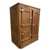 Vintage Oak 3 Door Icebox