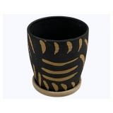Pottery Planter w/ underplate - 4.75 x 5.25