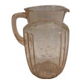 Pink Depression Glass Pitcher by Anchor Hocking