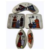5 Marcello Fantoni Ceramic Dishes