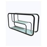 Mid-Century Glass & Metal Console Table