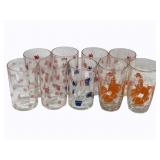 Assorted Vintage Juice Glasses - 4" tall