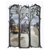Uttermost 3 Metal Mirrored Wall Panels w/ Birds