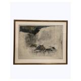 Signed Abstract Artwork in Frame