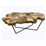 Wildwood Fossil Cross Legs Coffee Table