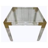 Chelsea House Acrylic Square Table w/ Gold accents