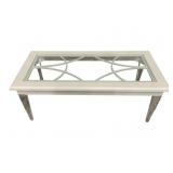 Chelsea House White Glass & Acrylic Cocktail Table