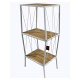 Three Hands Metal & Wood 3-Tiered Shelf