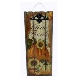Give Thanks Sign 23.5 x 9.5
