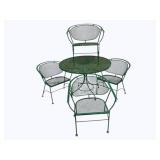 Vintage 5pc Wire Mesh Outdoor Dining Set