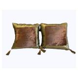 Pair Decorative Pillows 19 x 19