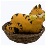 Stuffed Garfield w/ Basket