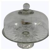 Glass Cake Stand w/ Glass Dome - 12 x 12
