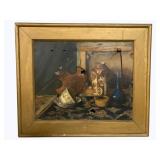 Vintage Framed Art, Damaged 24 x 28