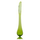 Viking Avacado Green Swung Glass Vase 24"