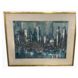 Mid-Century Framed Watercolor 30 x 24