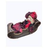Doll in Sleigh 16 x 11 x 26