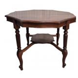 Octagonal mahogany center table