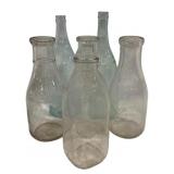 6 Vintage Milk & Other Bottles