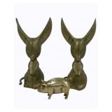 3 Brass Animal Decor