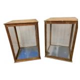 Pair Glass Door Showcases 34 x 24 x 24