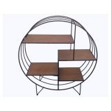 Three Hands Metal and Wood Shelves