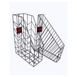 2 Metal File Racks 9 x 13 x 4