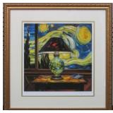 STAIN GLASS LAMP 2 SIGNED AND NUMBERED BY VAN GOGH