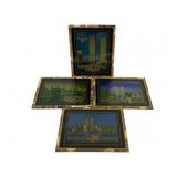 4 Framed Wall Art - 10 x 8.25 each