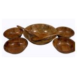 7 pc Salad Bowl Set w/ utensils