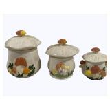3pc Set of Mushroom Canisters