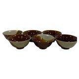 6 Ceramic Bowls - 4.75" round