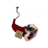 Annalee Dolls - Holiday Mouse in Stocking-8" long