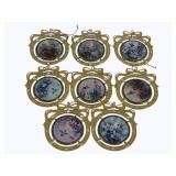 8 Bradford Exchange Ornaments - 3.5" round
