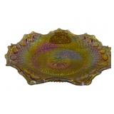 Carnival Glass Dish - 10" round