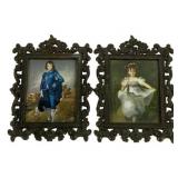 Framed prints of "Blue Boy" & "Pinkie" - 4 x 6 ea