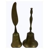 2 Brass Bells 10" & 9"