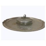 Hammered Aluminum Tidbit  Lazy Susan 16"