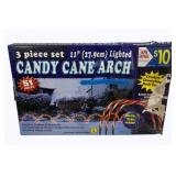 3pc Set Candy Cane Arch - in box