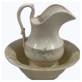 Ceramic Pitcher & Bowl Set - 11 x 12