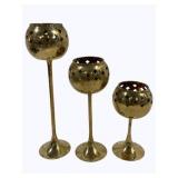 3 Pc Brass Luster Set