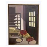 Canvas Painting Signed on Reverse 25 x 19