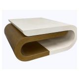 Wildwood 2 Part Gold & White Coffee Table