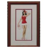 PIN UP WITH SANTA MASK